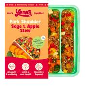YEARS Vet Certified Pork Shoulder 100% Complete Nutritional Fresh Dog Food | Prime Pork Sage & Apple Stew Natural Grain Free Dog Food (4 x 630g Trays)