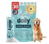 Yeast Infection Treatment for Dogs - 30pk Probiotic Powder with Digestive Enzymes | USA Made TriBiotic Technology | Dog Vitamins & Supplements for Gut Health & Itching Skin Relief