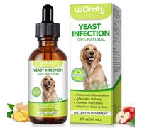 Yeast Infection Treatment for Dogs - Herbal Dietary Supplement to Soothe Itching & Promote Healthy Coat - Bacon Flavour Liquid for All Breeds, 60 ml