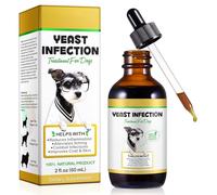 Yeast Infection Treatment for Dogs - Natural Dog Ear Infection & Itchy Skin Relief Drops - Allergy Support, Immune Boost, Bacon Flavour, 60ml - Safe for All Breeds & Sizes