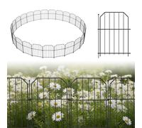 YEATHOR 25pcs Garden Fence Panels 28x40cm Decorative Garden Border Fencing with Connector Modular Temporary Animal Barrier Metal Wire Panels for Landscape Flower Bed Yard Dogs Pond