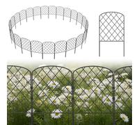 YEATHOR 25pcs Garden Fence Panels 32x60cm Decorative Garden Border Fencing with Connector Modular Temporary Animal Barrier Metal Wire Panels for Landscape Flower Bed Yard Dogs Pond