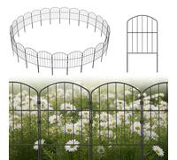 YEATHOR 25pcs Garden Fence Panels 32x62cm Decorative Garden Border Fencing with Connector Modular Temporary Animal Barrier Metal Wire Panels for Landscape Flower Bed Yard Dogs Pond