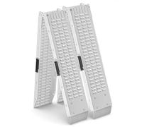 YEATHOR 2pcs Folding Loading Ramps Car Load Ramps Motorcycle Ramps Heavy Duty Galvanized Steel Ramps Motorbike Accessories for Motorcycle Mobility Scooter Vehicle Van, Load Capacity 400 kg