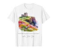 Yeats Famous Irish Poet Watercolour Illustration of Castle T-Shirt
