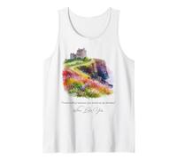 Yeats Famous Irish Poet Watercolour Illustration of Castle Tank Top