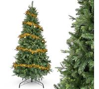 YEAUPE PRO 170cm Artificial Christmas Tree with 800 Tips, PVC + PE | Sturdy Metal Base with 9m Decorative Ribbon Included | Indoor and Outdoor Use