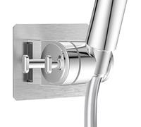 YEAUPE PRO Adjustable Shower Head Holder, No Drill Self Adhesive Wall Mount Bracket with Double Hooks, Universal Handheld Shower Head Holder for Bathroom, Strong Waterproof Adhesive, Fits Smooth Tiles