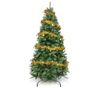 YEAUPE PRO Artificial Christmas Tree 160 cm with Red Berries and Snow Effect, Decorated, PVC, 3 Part Mount, Metal Base