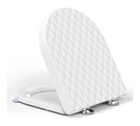 YEAUPE PRO D Shape Soft Close Toilet Seat, White PP WC Seat Quick Release