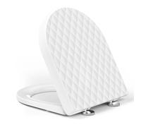 YEAUPE PRO D Shape Soft Close Toilet Seat, White PP WC Seats Quick Release