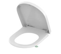 YEAUPE PRO D-Shaped Soft Close Toilet Seat, White PP Diamond Design, Quick Release for Easy Cleaning, Top Fix, Adjustable Hinges, Anti-Slip Universal Bathroom Toilet Seat, 47 x 37 cm (Bright White)