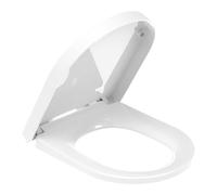 YEAUPE PRO D-Shaped Soft Close Toilet Seat, White PP Diamond Design, Quick Release for Easy Cleaning, Top Fix with Adjustable Hinges, Anti-Slip Universal Bathroom Toilet Seat, 47 x 37 cm