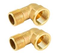 YEAUPE PRO DCJT-009 Messingverbinder Pack of 2 Angle connectors Ag/IG, Yellow, 1/2"×1/2"