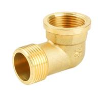 YEAUPE PRO DCJT-010 Messingverbinder Pack of 1 Angle Connector Ag/IG, Yellow, 3/4"×3/4"