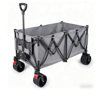 YEAUPE PRO Folding Trolley 65L and 50 kg | Your Multipurpose Daily Helper with Adjustable Handle | Grey