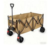 YEAUPE PRO Folding Trolley 65L and 50 kg | Your Multipurpose Daily Helper with Adjustable Handle | Khaki