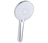YEAUPE PRO High Pressure Shower Head, 120mm Round Handheld Shower with 3 Spray Modes, Pressure-Boosting Universal Replacement Showerhead for Electric & Mixer Showers - White
