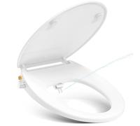 YEAUPE PRO Oval Toilet Seat Soft Close with Lid Lifter,Quick Release,PP Loo Toulet for Bathroom Bowl,Adjustable Hinges,Anti-Slip,Universal,44.7 * 37 * 4.2 CM,White (44.3 x 37.1 x 8.3 cm, Oval)