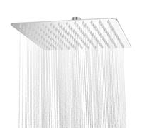 YEAUPE PRO Rain Shower 10 Inch - Square Shower Head Made of 304 Stainless Steel, High Pressure Shower Head with Self-Cleaning Nozzles, Ceiling Mounting, Chrome (25 x 25 cm)