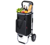 YEAUPE PRO Shopping Trolley, Black/Grey, max. 50L & 25kg-Schwarz/Grau
