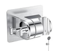 YEAUPE PRO Shower Head Holder, 45°Adjustable,No Drilling,Strong Adhesive Waterproof Handheld Shower Wand Holder,Universal,Replacement Wall Mount Shower Hose Bracket for Bidet Bathroom