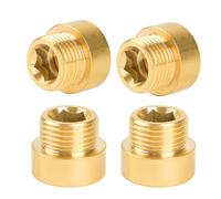 YEAUPE PRO Tap Extension G1/2 x 10 mm, Brass Tap Extension G1/2 Inch (Internal Thread Diameter 19.5 mm x External Thread Diameter 20.3 mm) 10 mm, Extension with PTFE Sealing Tape Fitting, Thread