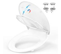 YEAUPE PRO Toilet Seat with Child Seat, Soft-Close Mechanism, Family Toilet Seat with Quick Release, 150 kg Load Capacity, White, 44.6 x 37.2 cm