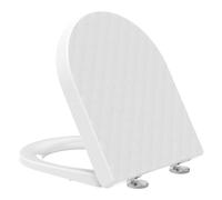 YEAUPE PRO Toilet Seat with Soft-Close Mechanism [Short], Toilet Lid D-Shaped with Diamond Structure, Soft-Close Mechanism, Quiet & Scratch-Resistant, Removable, Easy Installation, 43.5 x 36.2 cm