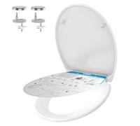YEAUPE PRO Urea Duroplast Toilet Lid with Soft Close Mechanism, White, Toilet Seat, Easy Assembly, Toilet Lid with Quick Release, Easy to Clean, 44.6 x 37.2 cm