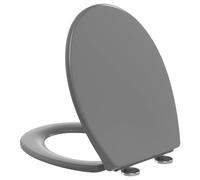 YEAUPE PRO Urea-Duroplast Toilet Seat with Soft-Close Mechanism, Oval, Anthracite Toilet Seat, Easy Assembly
