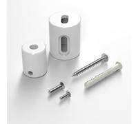 YEAUPE PRO Wall Mounting Set Bathroom Radiator - Original Mounting Accessories - Only Compatible Towel Radiators, Matt White