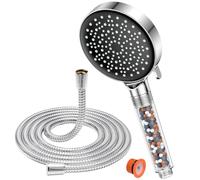 Shower Head with Hose 1.8M, YEAUPE Filter Shower Head for Hard Water,Shower Head High Pressure for Low Water Pressure, Water Softener Showerheads,Power Square Shower Hose and Head,Pure Shower Head