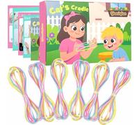 Yeavinfser Cat’s Cradle String, 6 PCS Colorful Finger String Game for Kids