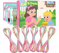 Yeavinfser Cat’s Cradle String, 6 PCS Colorful Finger String Game for Kids