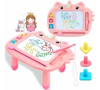 Yebebao Magnetic Drawing Board, Unicorn Baby Toys for 1 2 3 Year Old Girls Gifts for Easter, Doodle Boards Learning and Educational Toddler Toys for Kids Ages 1-3 Birthday Gifts Christmas (Pink)