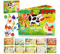 Yebebao Montessori Busy Board for Toddlers, Busy Book Baby Toys for 1 2 3 4 5 Year Old Boys Gifts for Kids Birthday Gifts, Baby Sensory Toys for 1-5 Year Old Boys Girls, Travel Educational Toys