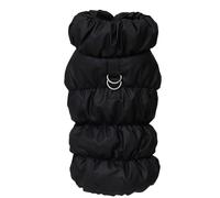 YEBEIOUEYC Soft Warm Dog Clothes Winter Padded Puppy Cat Coat Jacket for Small Medium Dogs Chihuahua French Bulldog Poodle Vest Pet Outfit(Black,L)