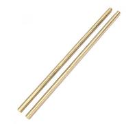 YebiO 1/5/10Pcs Hardware Brass Round Bar Rod, for DIY Handle Material Circular Wire Tube Modelmaking Brass Rod Length 100/150Mm/100Mm/2Mm 10Pcs
