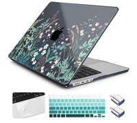 Yebiseven for M4 MacBook Pro 14 Inch Case 2025 2024 2023 2021 Model A3112/A3401/A3185/A2918/A2992/A2779/A2442 M3 M2 M1, Hard Shell with Keyboard Cover+Trackpad Film+OTG Adapter, Wildflower