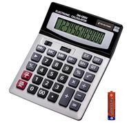 YEBMoo 12 Digit Desktop Calculator with Large LCD Display and Sensitive Button, Dual Solar Power and Battery, Standard Function for Office (YE1200v)