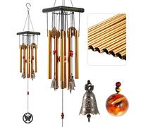YEBON Feng Shui Bronze Hanging Chime for Good Luck, Safe, Home Garden Patio Hanging Decora