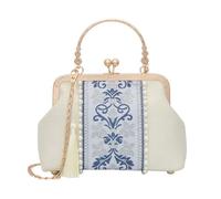 YeBon Retro Shoulder Chain Messenger Clutch Chinese Style Bamboo Embroidered Jacquard Women's Evening Bags