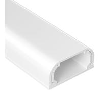 Yecaye Cable Trunking White for TV on Wall, 1.2M Paintable Trunking for Electric Cables, Medium Cable Management Kit, Wire Hiding for White Wall, 3 X L400mm W24mm H12mm