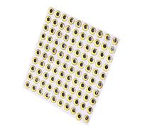Yechiry 0.3in Fish Eyes For Lures Sticker, 100 Fake Eyes For Various Baits and Adhesives (Golden)