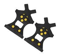 Yechiry 10 Studs AntiSkid Snow Ice Climbing Shoe Spikes, Lightweight TPE Rubber Crampons with Stainless Steel Spikes, Ice Climbing for Fishing, Mountaineering & Skiing (10-tooth crampon anti-slip