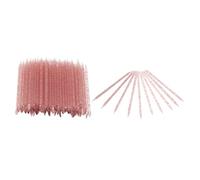 Yechiry 100pcs Disposable Nail Cuticle Pushers for Professional Manicure and Pedicure, Double Ended Nail Care Tools in Plastic, Perfect for Artists (Red)
