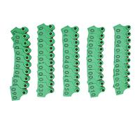 Yechiry 100Pcs Livestock Accessory TPU Ear Label Tag with Number 001-100 for Identification, Reproduction, Vaccination, Animal Information Management (Green)