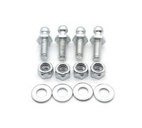 Yechiry 10mm Ball Studs, 5/16-18 Thread X 3/4in Long Shank with 4 Washers Nylon Lock Nuts, Ideal for Furniture Automotive Machinery (Type 1)