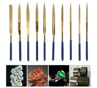 Yechiry 10Pcs Needle File Set with Coating, Ideal for Polishing Steel and Ceramics, Comfortable to Hold and Durable
